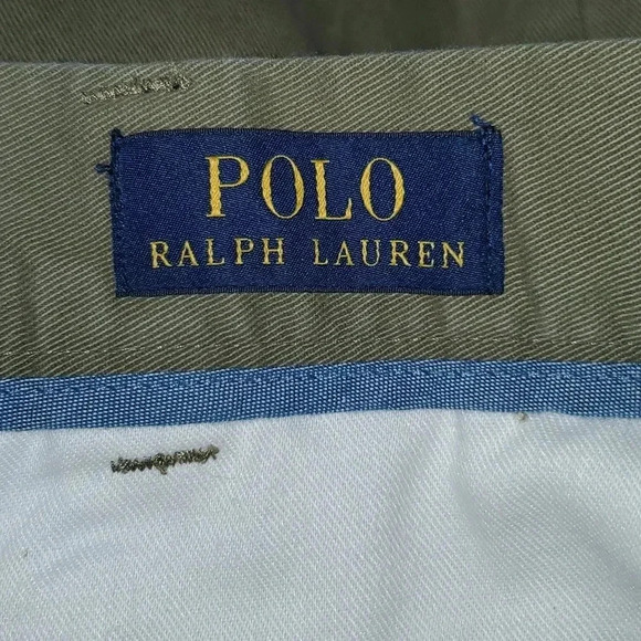 Polo Ralph Lauren Classic Fit 9" Green 100% Cotton Flat Front Shorts Size 38 - Picture 9 of 11